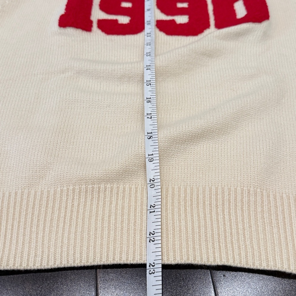 Cream Sweater with Red '1990' Design - Picture 8 of 8